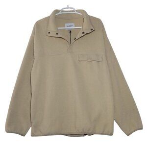 Goodfellow & Co Men's Faux Fur Quarter Zip Pullover Jacket, Size L. NWT